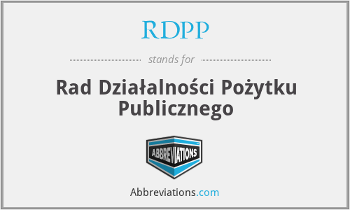 RDPP - Rad Działalności Pożytku Publicznego
