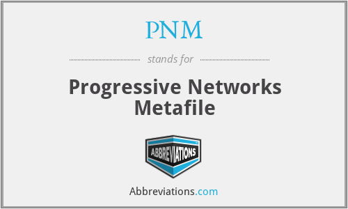 PNM - Progressive Networks Metafile