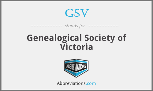 GSV - Genealogical Society of Victoria