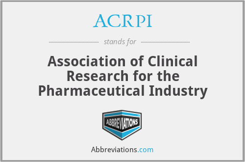 ACRPI - Association of Clinical Research for the Pharmaceutical Industry