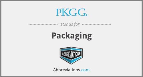PKGG. - Packaging