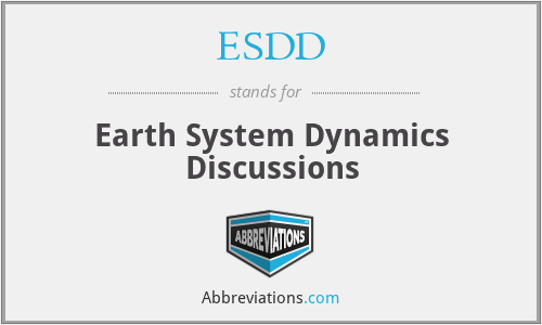 ESDD - Earth System Dynamics Discussions