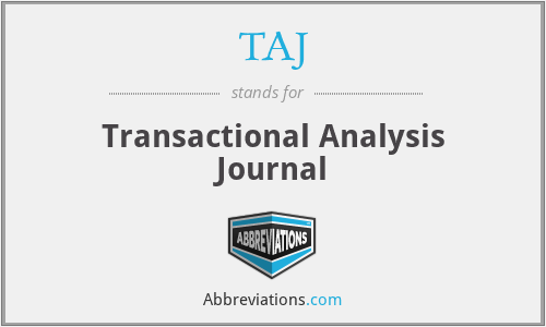 TAJ - Transactional Analysis Journal