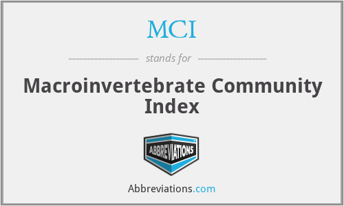 MCI - Macroinvertebrate Community Index