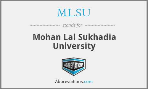 MLSU - Mohan Lal Sukhadia University