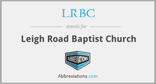 LRBC - Leigh Road Baptist Church
