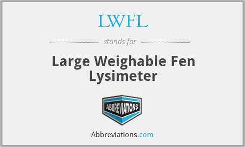 LWFL - Large Weighable Fen Lysimeter