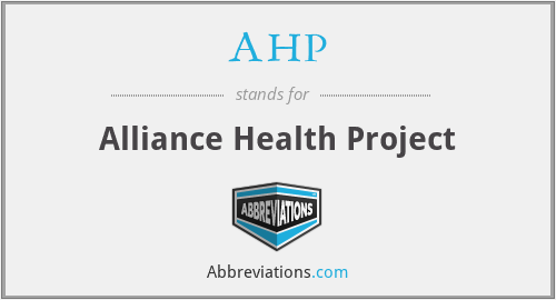 AHP - Alliance Health Project