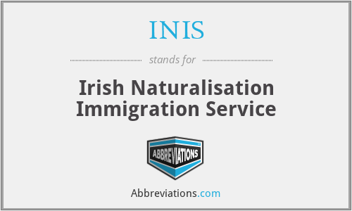INIS - Irish Naturalisation Immigration Service