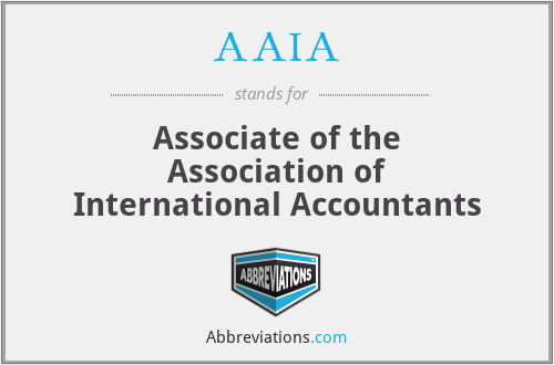AAIA - Associate of the Association of International Accountants