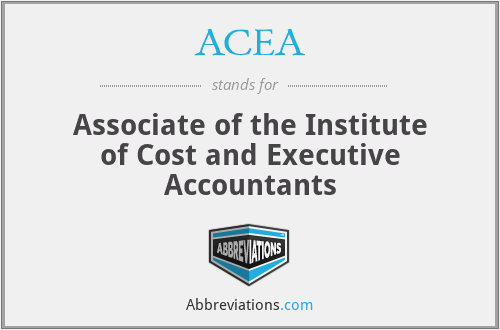 ACEA - Associate of the Institute of Cost and Executive Accountants