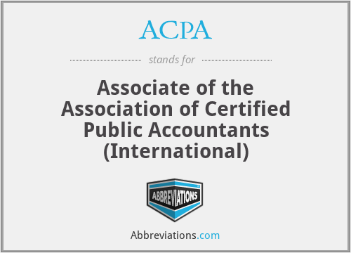 ACPA - Associate of the Association of Certified Public Accountants (International)
