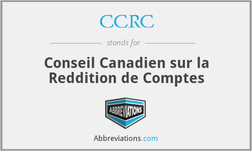 CCRC - Conseil Canadien sur la Reddition de Comptes