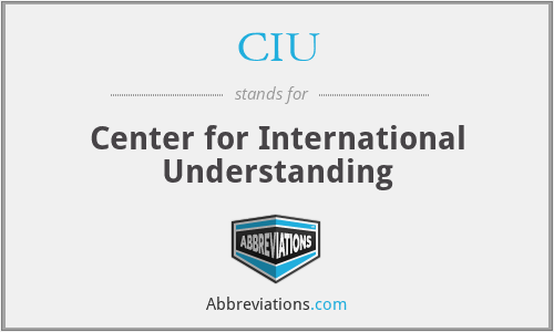 CIU - Center for International Understanding