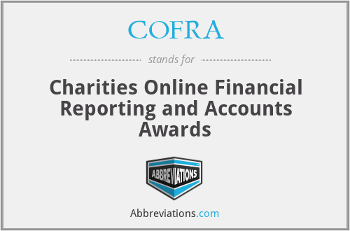 COFRA - Charities Online Financial Reporting and Accounts Awards