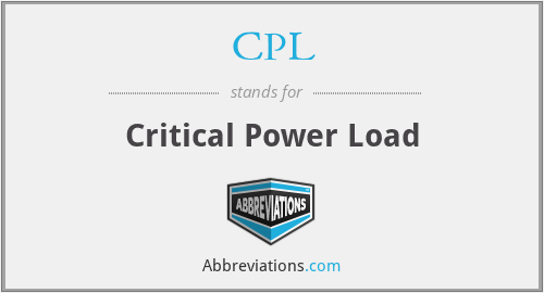 CPL - Critical Power Load