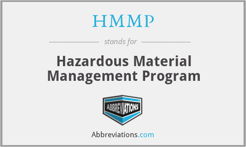 HMMP - Hazardous Material Management Program