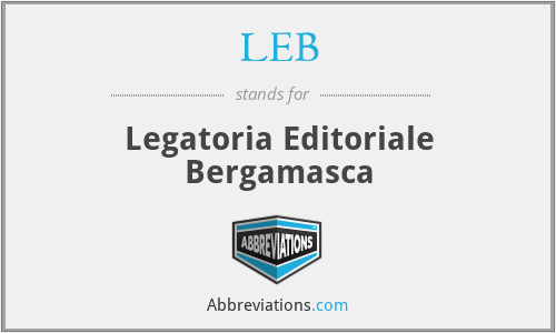 LEB - Legatoria Editoriale Bergamasca