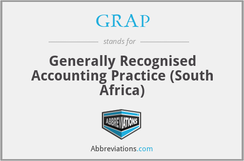 GRAP - Generally Recognised Accounting Practice (South Africa)