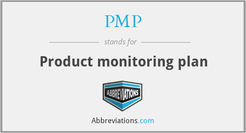 PMP - Product monitoring plan