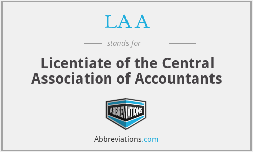LAA - Licentiate of the Central Association of Accountants