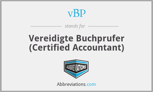 vBP - Vereidigte Buchprufer (Certified Accountant)