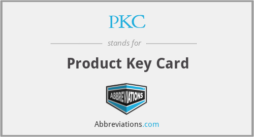 PKC - Product Key Card