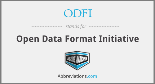 ODFI - Open Data Format Initiative