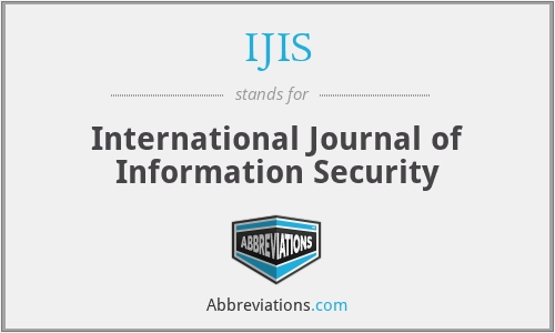 IJIS - International Journal of Information Security