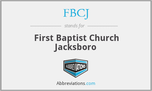 FBCJ - First Baptist Church Jacksboro
