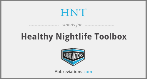 HNT - Healthy Nightlife Toolbox