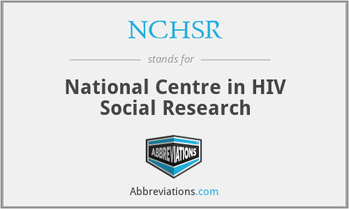 NCHSR - National Centre in HIV Social Research