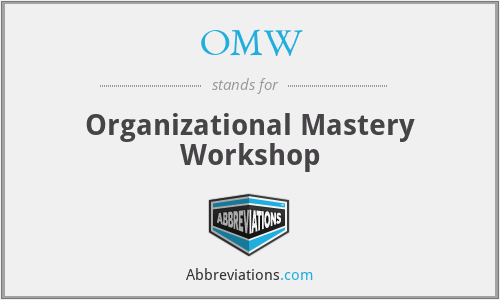 OMW - Organizational Mastery Workshop