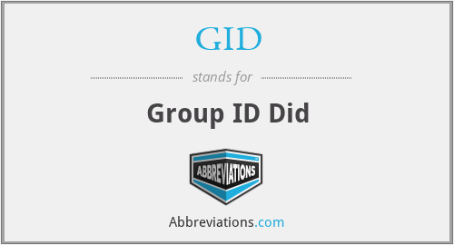 GID - Group ID Did