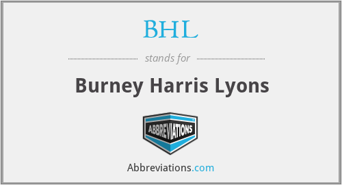 BHL - Burney Harris Lyons