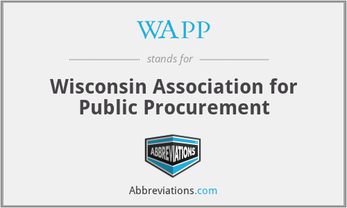WAPP - Wisconsin Association for Public Procurement