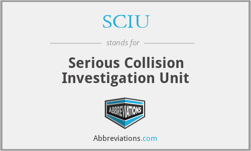 SCIU - Serious Collision Investigation Unit