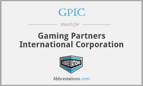 GPIC - Gaming Partners International Corporation