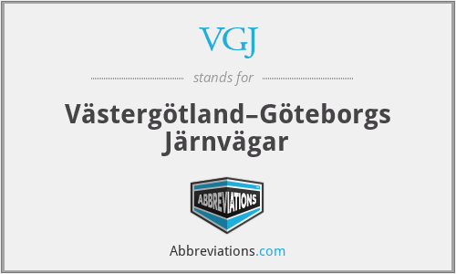 VGJ - Västergötland–Göteborgs Järnvägar