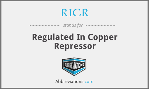 RICR - Regulated In Copper Repressor