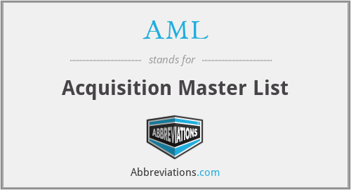 AML - Acquisition Master List