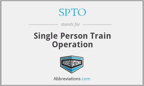 SPTO - Single Person Train Operation