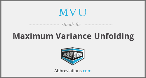 MVU - Maximum Variance Unfolding