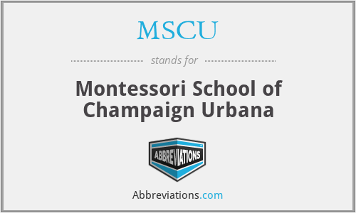MSCU - Montessori School of Champaign Urbana