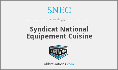 SNEC - Syndicat National Equipement Cuisine