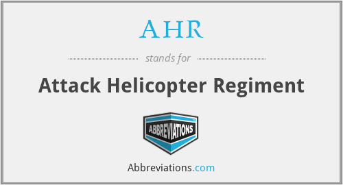 AHR - Attack Helicopter Regiment