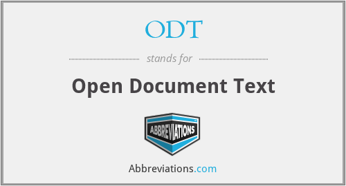 ODT - Open Document Text