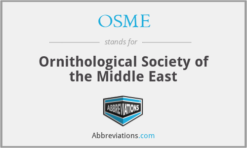 OSME - Ornithological Society of the Middle East