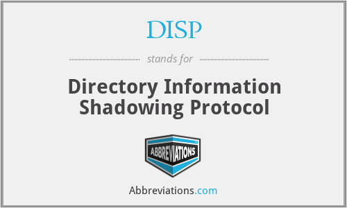 DISP - Directory Information Shadowing Protocol