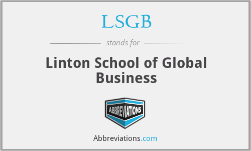 LSGB - Linton School of Global Business